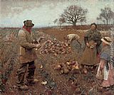 Sir George Clausen Winter Work painting